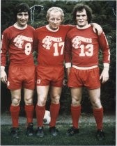 Johnny Moore, Jimmy Johnstone and Dave Kemp, 1975