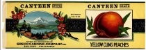 Canteen Brand, Yellow Cling Peaches, Greco Canning Company, San Jose, California