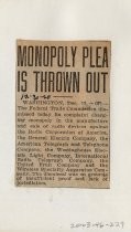 Monopoly Plea Is Thrown Out