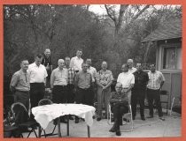 Muirson Label Company employees at picnic honoring Ralph Rambo