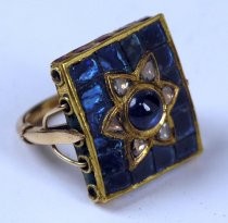 Enamel and glass ring