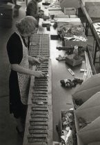 Female assembly line worker, Motorola factory