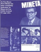 Mineta for Mayor campaign flier