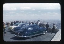 Cars parked at scenic overview