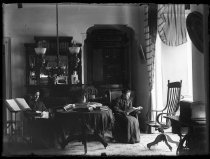 Portrait of two women in a sitting room