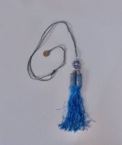 Blue silk tassel