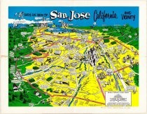 "Bird's Eye View of San Jose California and Vicinity" poster