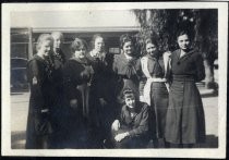 Group portrait of women in school uniform