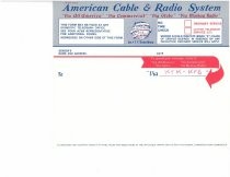 Blank American Cable & Radio System Telegram form