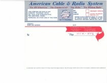 Blank American Cable & Radio System Telegram form — Calisphere