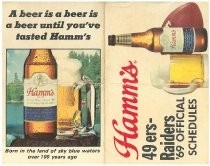 Hamm's 49ers-Raiders '69 Official Schedules