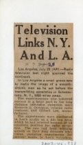 Televison Links N.Y. And L.A