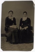 Portrait of two women with books