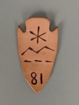 Camp Fire Girls leather arrowhead