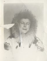 Woman in Eskimo-style coat, likely Ruby Levin
