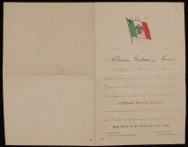 Invitation to 84th anniversary celebration of Mexican independence, 1894