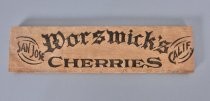 Worswicks Cherries packing crate ends