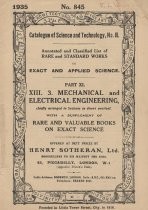 Catalogue of books on mechanical and electrical engineering