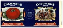 Columbus Brand Tomatoes with Puree, California Packing Corporation, San Francisco, California