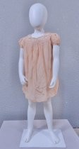 Child's peach rayon crepe dress