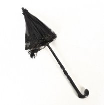 Black silk parasol