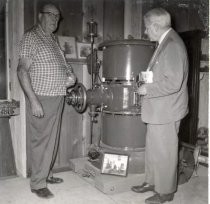 Einar Dessau and Douglas Perham at New Almaden, 1959