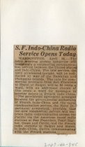 S.F. Indo-China Radio Service Opens Today
