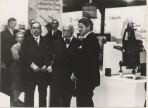 Valdemar Poulsen and Einar Dessau at Copenhagen radio exhibition, 1936