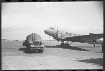 U.S. Air Force plane and gas tanker on tarmac