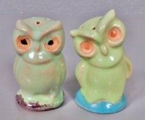 Green owls salt & pepper shakers