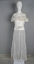 White organdy over dress