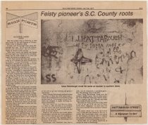 Feisty pioneer's S.C. County roots