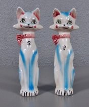 Tall cats salt & pepper shakers