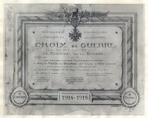 Sing Kee Croix de Guerre certificate