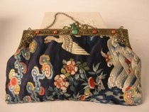 Embroidered silk purse