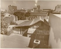 Rooftop view of Peralta Adobe before re-construction