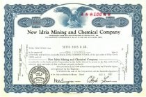 New Idria Mining and Chemical Company stock certificates