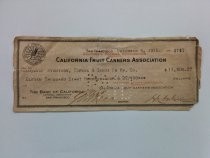 Check from California Packing Corporation to Atchison, Topeka & Santa Fe Ry. Co