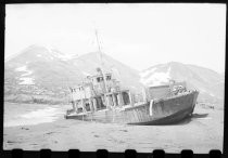 Beached boat near U.S. Army base