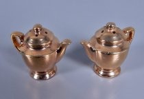 Gold teapots salt & pepper shakers