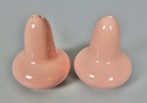 Pink salt & pepper shakers