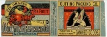 Pie Grapes Pie Fruit, Cutting Packing Company label