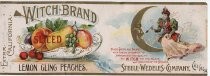 Witch Brand Sliced Lemon Cling Peaches label