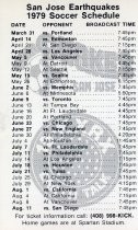 San Jose Earthquakes 1979 Soccer Schedule