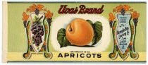 Uvas Brand Apricots, Bisceglia Bros. Canning Co., San Jose, California