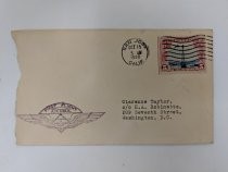 Envelope documenting first air mail flight, postmarked San Jose