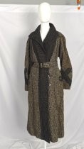 Long wool coat with speckly weave