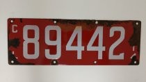 California license plate 89442