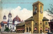 2538--The Post Office and St. Josephs Cathedral, San Jose, California