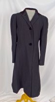 Black wool crepe coat